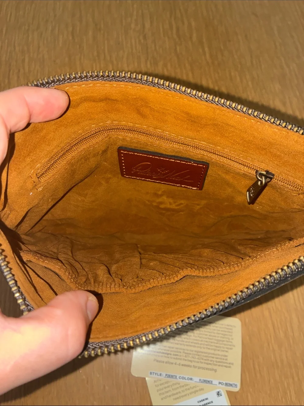NWT Patricia Nash Tooled Cassini Leather Pouch